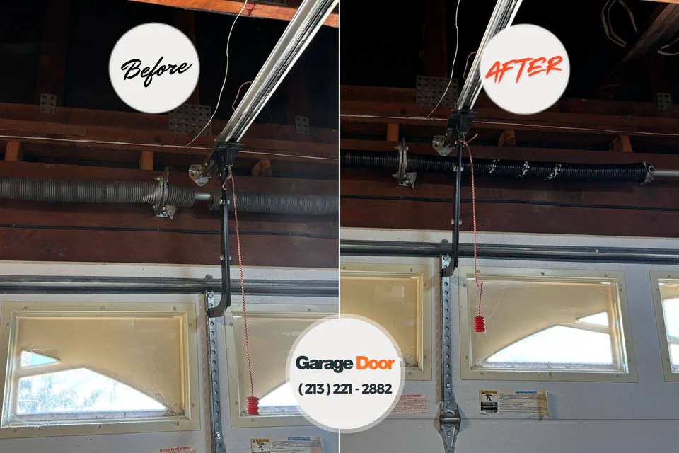 Before and after: garage door repair Claysburg, PA